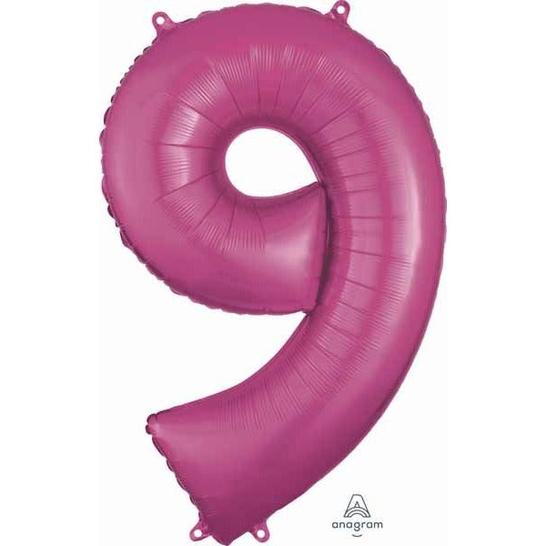 26-Inch Pink Number 9 Balloon