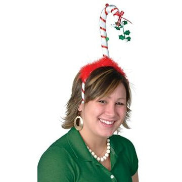 Mistletoe Candy Cane Christmas Bopper Headband
