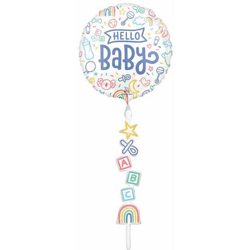 Sweet Hello Baby 67-Inch AirWalker Foil Balloon