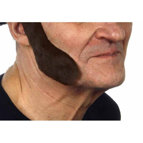 Dark Brown Costume Sideburns, 7 x 21 cm