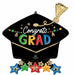 Grad Party Graduation Cap Foil Balloon, 26 Inch