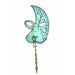 Plastic Masquerade Face Mask with Stick, Assorted Colours