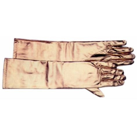 Gold Long Satiny Costume Gloves, 18 Inch