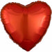 18-Inch Metallic Orange Heart Foil Balloon