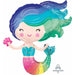 Colorful Mermaid 30-Inch Foil Balloon