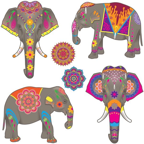 Elephant Cutouts, 6 Count
