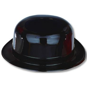Black Plastic Derby Hat