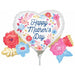 Happy Mother's Day Artful Florals Mini Shape Foil Balloon