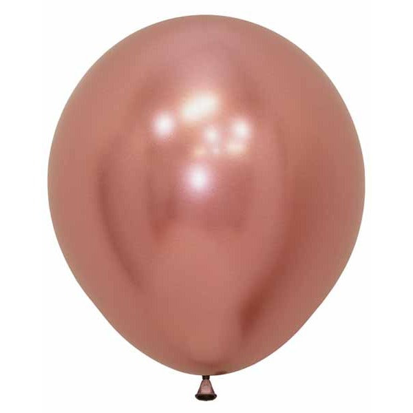Sempertex Reflex Rose Gold 18-Inch Latex Balloons, 25 Pack