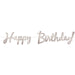 Silver Happy Birthday Streamer, 9 Inches x 5 Feet