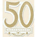14-Inch Black Glittered 50th Anniversary Crest