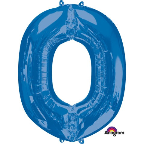 Blue Letter O Balloon, 33 Inch