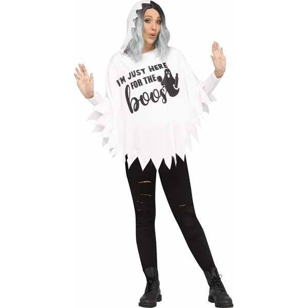 Ghost Party Poncho Costume, One Size 4-14