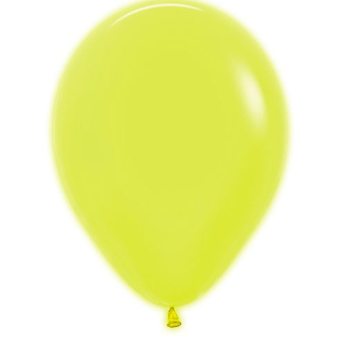 Sempertex Neon Yellow 5-Inch Latex Balloons, 50 Pack