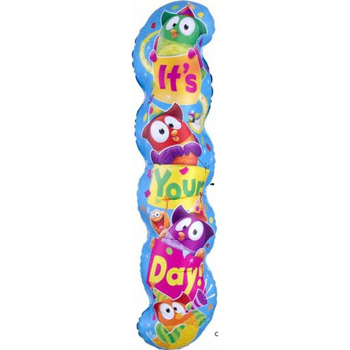 Owl & Stars Happy Birthday Foil Balloon, 40 Inch