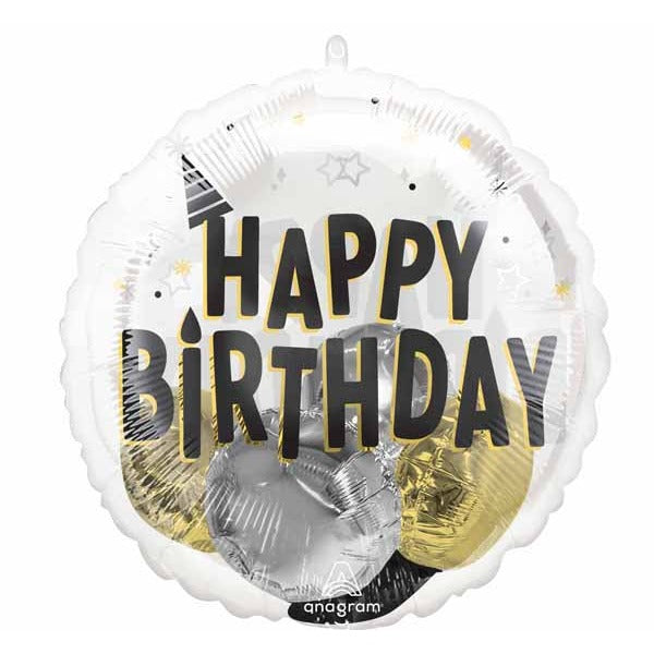 Birthday Party 20-Inch See-Through Insider Foil Balloon