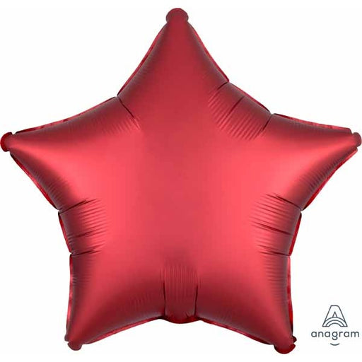 Sangria Satin Luxe Star Foil Balloon, 19 Inch