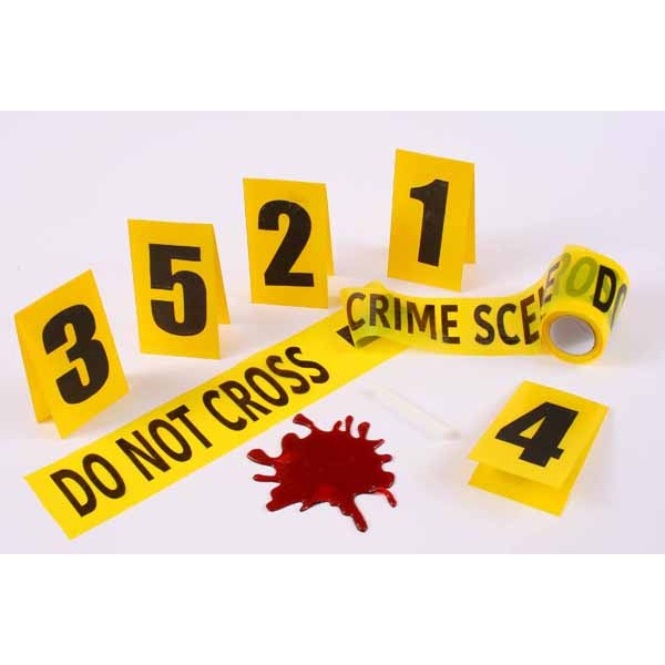 Crime Scene Decoration Kit with 100 ft Caution Tape