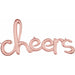 Cheers Rose Gold Script Balloon