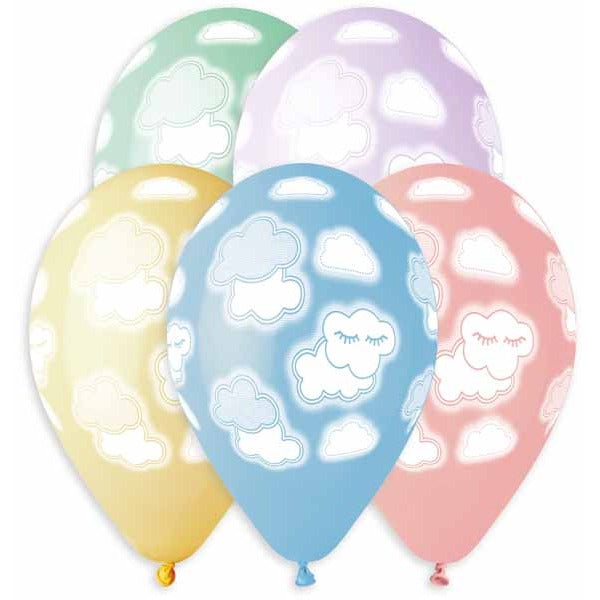 Gemar 13-Inch Baby Clouds Latex Balloons, 50 Count