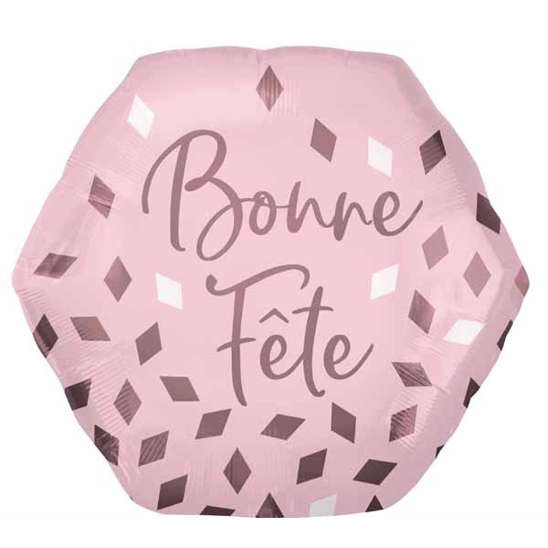 Bonne Fête Blush 23-Inch Foil Balloon