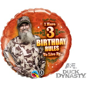 Duck Dynasty Birthday Rules 18-Inch Foil Balloon