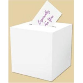 White All-Purpose Card Receiving Box, 12 x 12 Inches