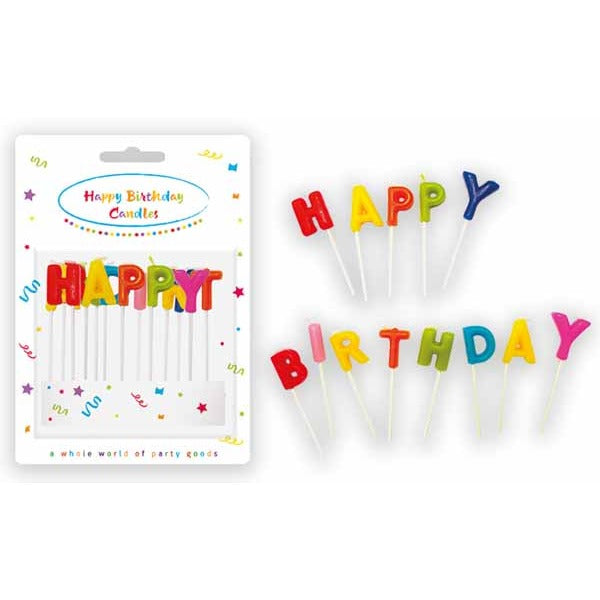 Happy Birthday Letter Candles on Toothpicks