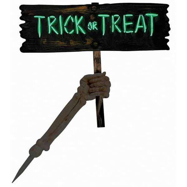 Light-Up Trick or Treat Grave Greetings Halloween Decoration