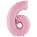 Megaloon Number 6 Pastel Pink Balloon