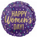Happy Women's Day 18" Round Foil Balloon