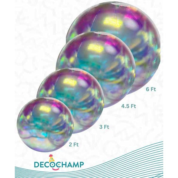 Decochamp Iridescent PVC Deco Ball Combo with Air Pump