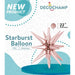 Decochamp Rose Gold Starburst Foil Balloon, 22 Inch