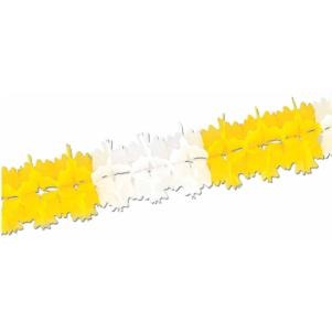 Canary Yellow & White Pageant Garland, 14.5 ft