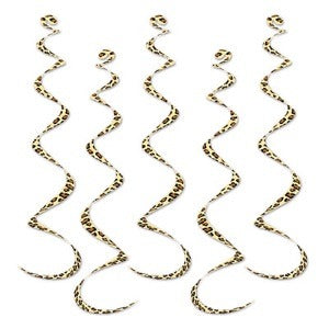 LEOPARD PRINT WHIRLS 5/PK 24"