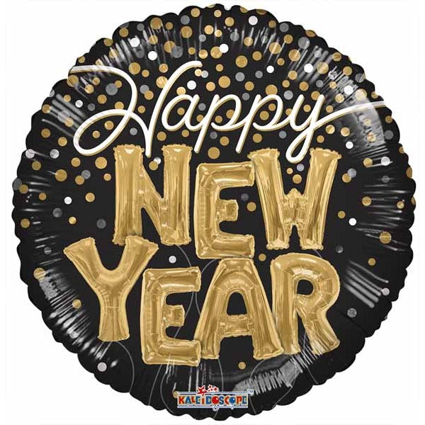 Happy New Year 9" Round Foil Balloon