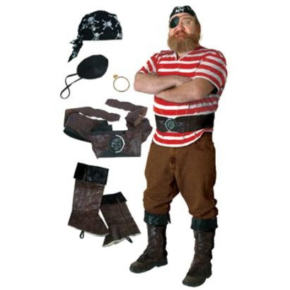 Pirate Costume Accessory Set, One Size Fits Most