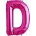 34-Inch Magenta Letter D Balloon