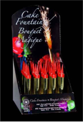 4.5-Inch Pyro Fountain Cake Toppers, 25 Count