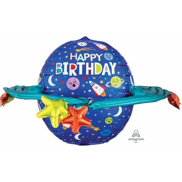 Happy Birthday Colourful Galaxy 29-Inch Foil Balloon