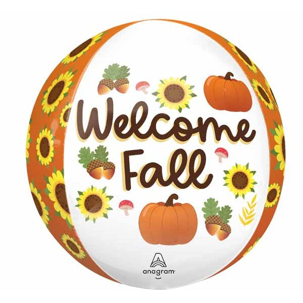 Welcome Fall 16 Inch Orbz Foil Balloon