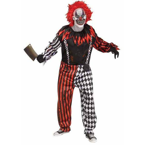 Adult Freak Show Clown Costume with Lights and Sound