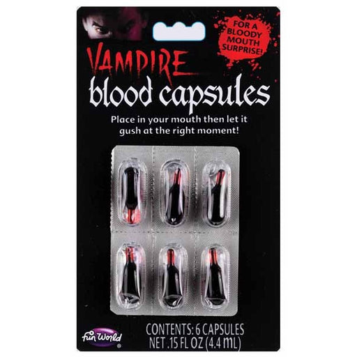 Fun World Liquid Blood Capsules, 6 Pack