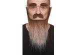 Black and Brown Beard, Mustache and Eyebrows Costume Set