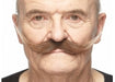 Brown and White Self-Adhesive Costume Moustache