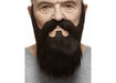 Dark Brown Costume Moustache and Beard Set