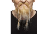 Blonde and White Costume Moustache and Beard Set