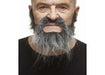 Long Black and Grey Moustache and Beard Costume Set