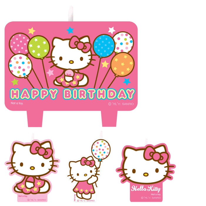 Hello Kitty Birthday Bliss: Adorable Candle Collection (3/Pk)