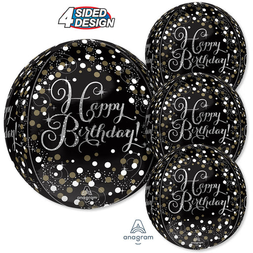 Sparkling Sweet 16: Happy Birthday Orbz Balloon